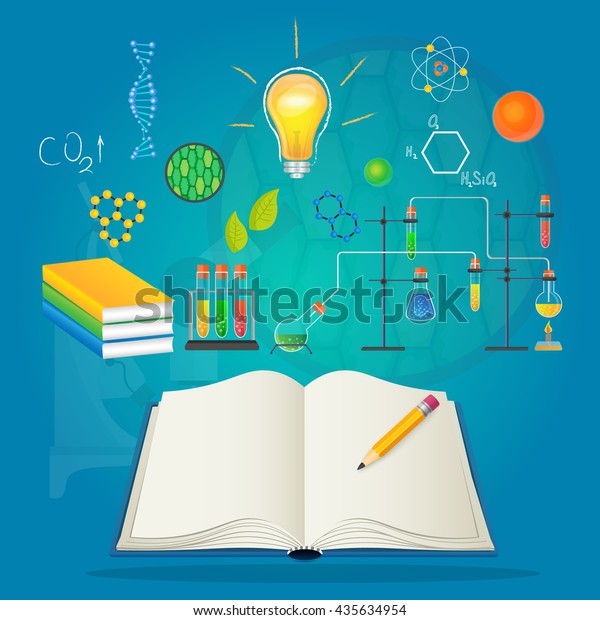 School Concept Infographics Education Open Book Stock Vector (Royalty ...