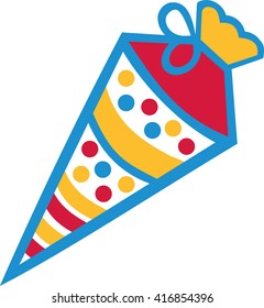 School cone colorful