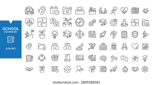 School Counselor Icon Set design