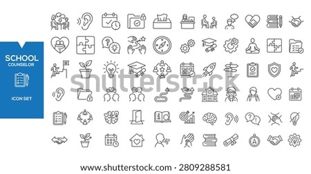 School Counselor Icon Set design