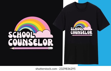 School Counselor Typography Creative Trendy Printable T shirt Design