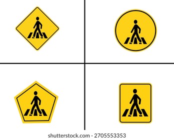 Conjunto de Vector de señal de cruce escolar