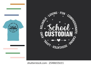 School custodian t shirt design