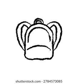 School Daypack Icon on White Background