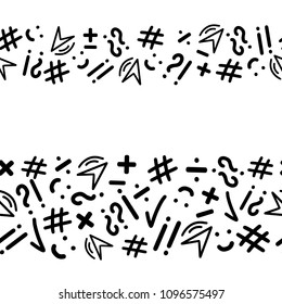 School design. Hand drawn seamless pattern. This monochrome pattern may be used for paper, apparel, textile, tableware design, or as a unique texture. vector eps 10