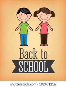 School design over beige background, vector illustration