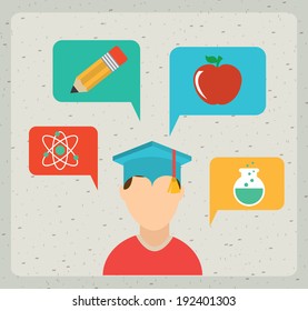 School Design Over Beige Background Vector Stock Vector (Royalty Free ...