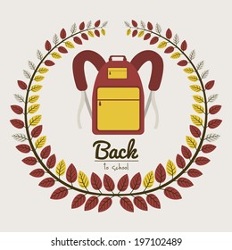 School design over beige background, vector illustration