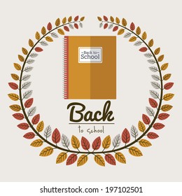 School design over beige background, vector illustration