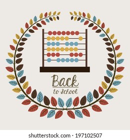 School design over beige background, vector illustration