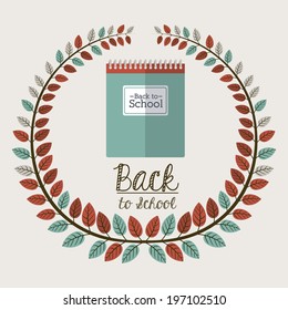 School design over beige background, vector illustration