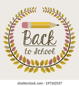 School design over beige background, vector illustration