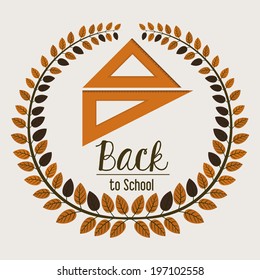 School design over beige background, vector illustration