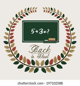 School design over beige background, vector illustration