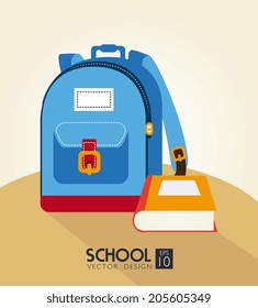 School  design over beige background, vector illustration