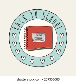 School design over beige background, vector illustration