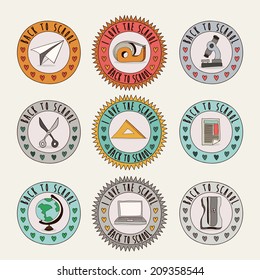 School design over beige background, vector illustration