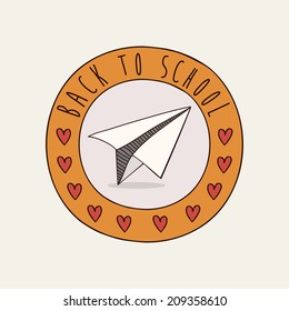 School design over beige background, vector illustration