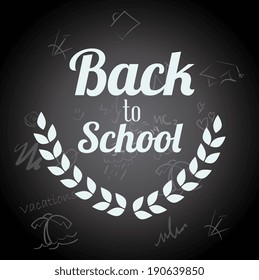 School design over black background, vector illustration