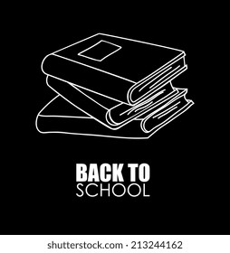 School design over black background, vector illustration