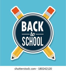 school design over blue  background vector illustration