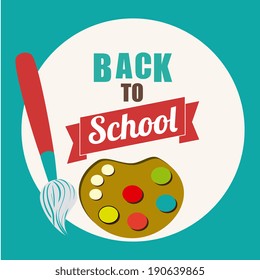 School design over blue background, vector illustration