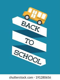 School design over blue background, vector illustration