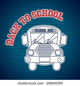 School design over blue  background, vector illustration