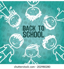 school design over blue background vector illustration