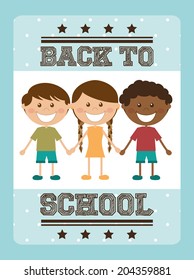 school design over blue background vector illustration