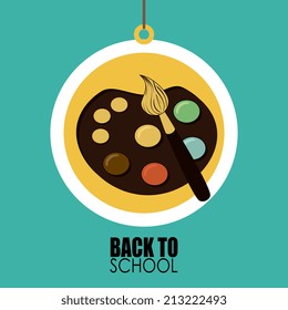 School design over blue background, vector illustration