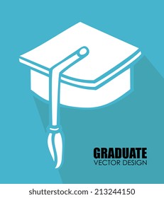 School design over blue background, vector illustration