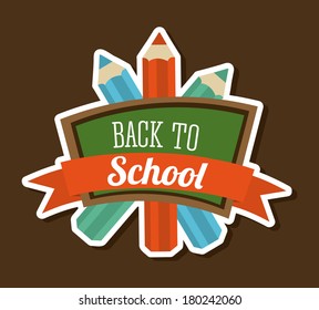 school design over  brown background vector illustration