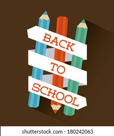 school design over brown  background vector illustration