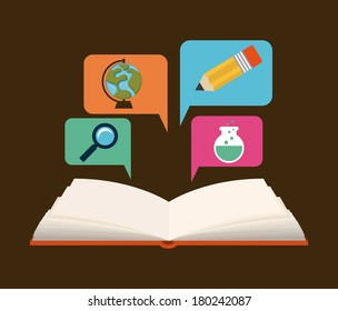 school design over brown  background vector illustration