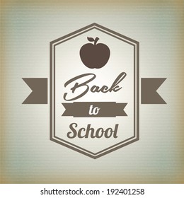 School design over brown background, vector illustration