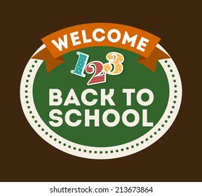 school design over  brown background vector illustration