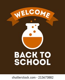 school design over  brown background vector illustration