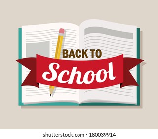 school design over gray   background vector illustration