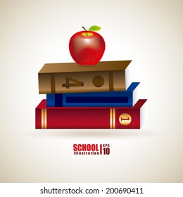 School design over gray  background, vector illustration