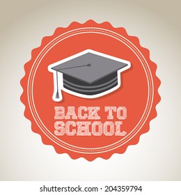 school design over gray  background vector illustration