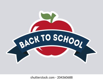 school design over gray background vector illustration
