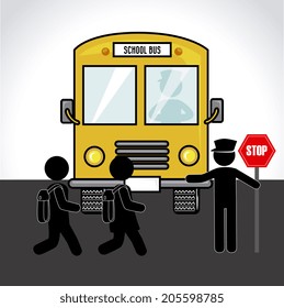 School  design over gray background, vector illustration