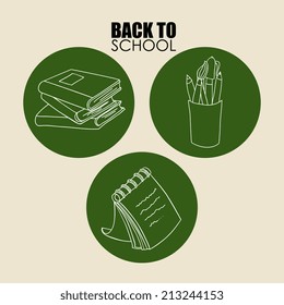 School design over gray background, vector illustration