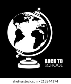 School design over gray background, vector illustration