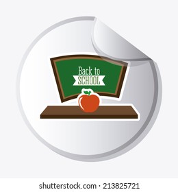 school design over  gray background vector illustration