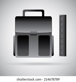 school design over   gray  background vector illustration