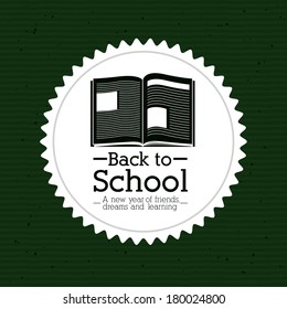 school design over green background vector illustration