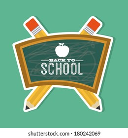 school design over green  background vector illustration