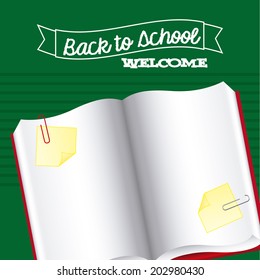 school design over green background vector illustration
